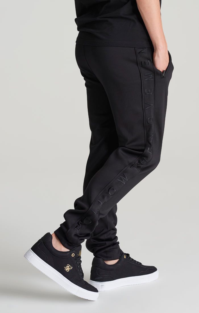 Boys Black Panelled Jogger sold by Siksilk product image thumbnail 2