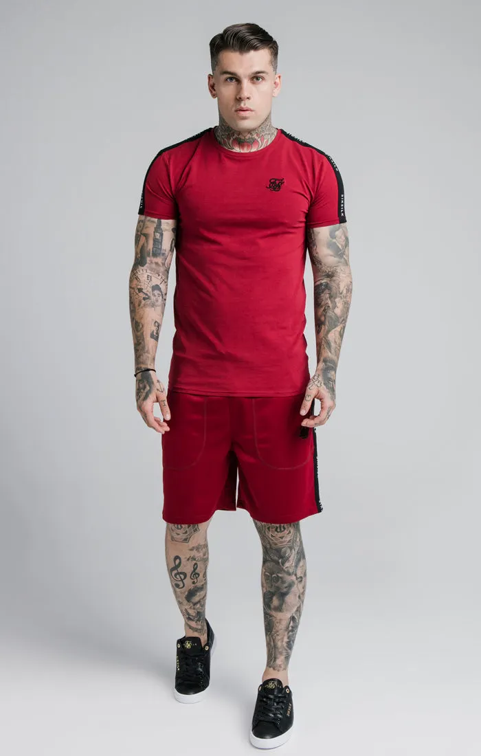 SikSilk Shadow Loose Fit Shorts - Deep Red & Black sold by Siksilk product image thumbnail 4