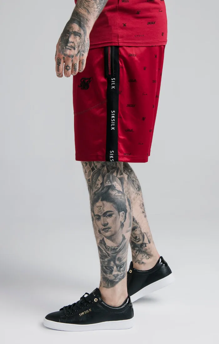 SikSilk Shadow Loose Fit Shorts - Deep Red & Black sold by Siksilk product image thumbnail 2