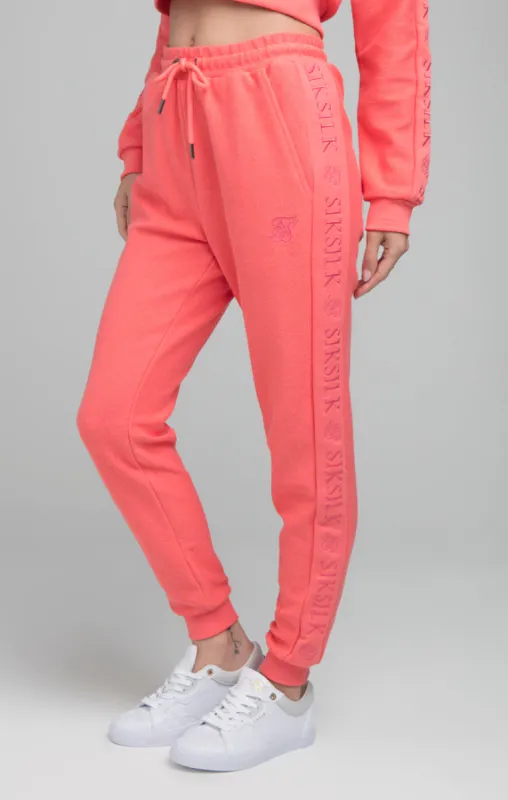 SikSilk Loopback Embroidered Joggers - Pink sold by Siksilk