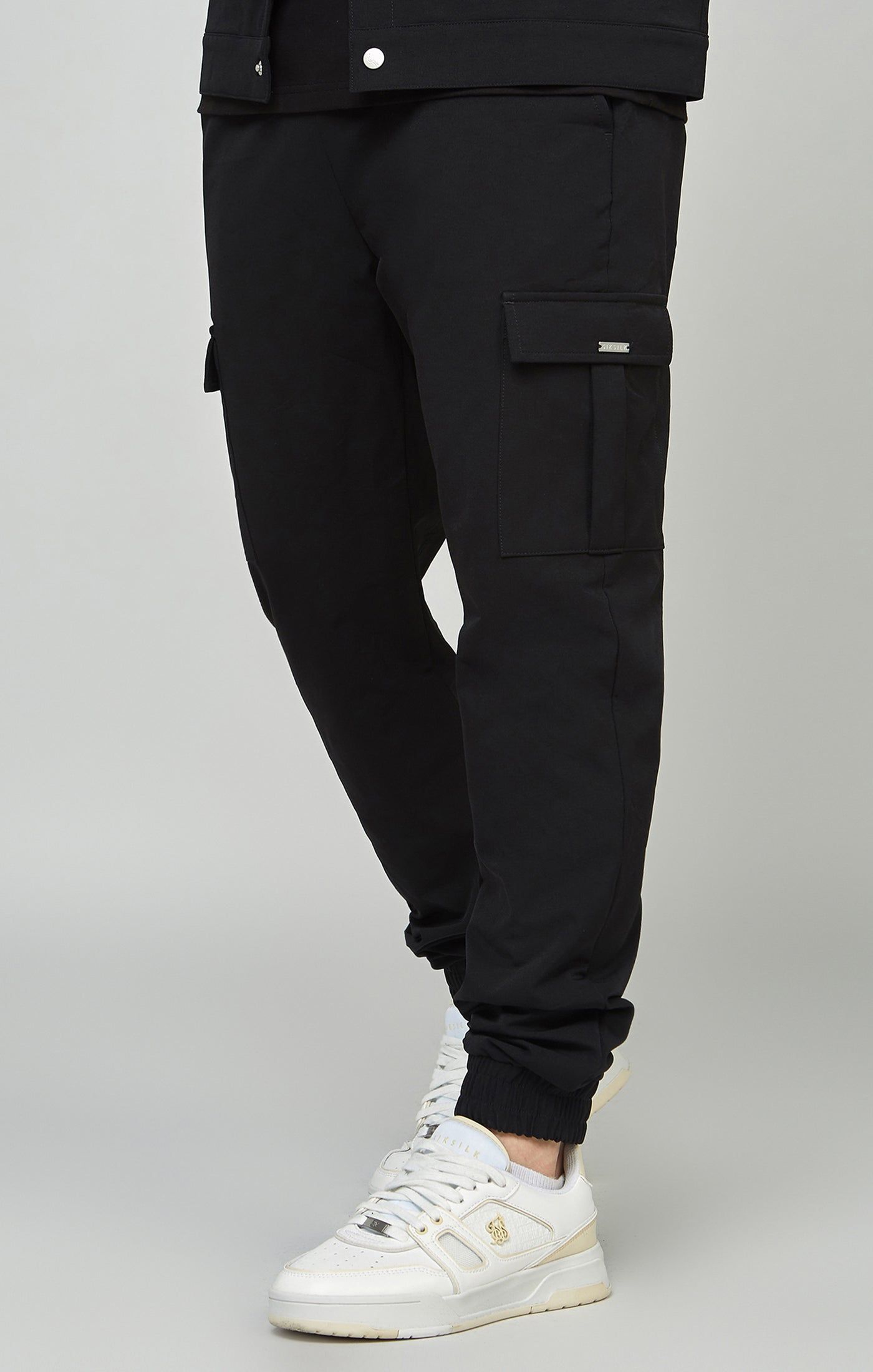 Black Utility Cargo Jogger sold by Siksilk