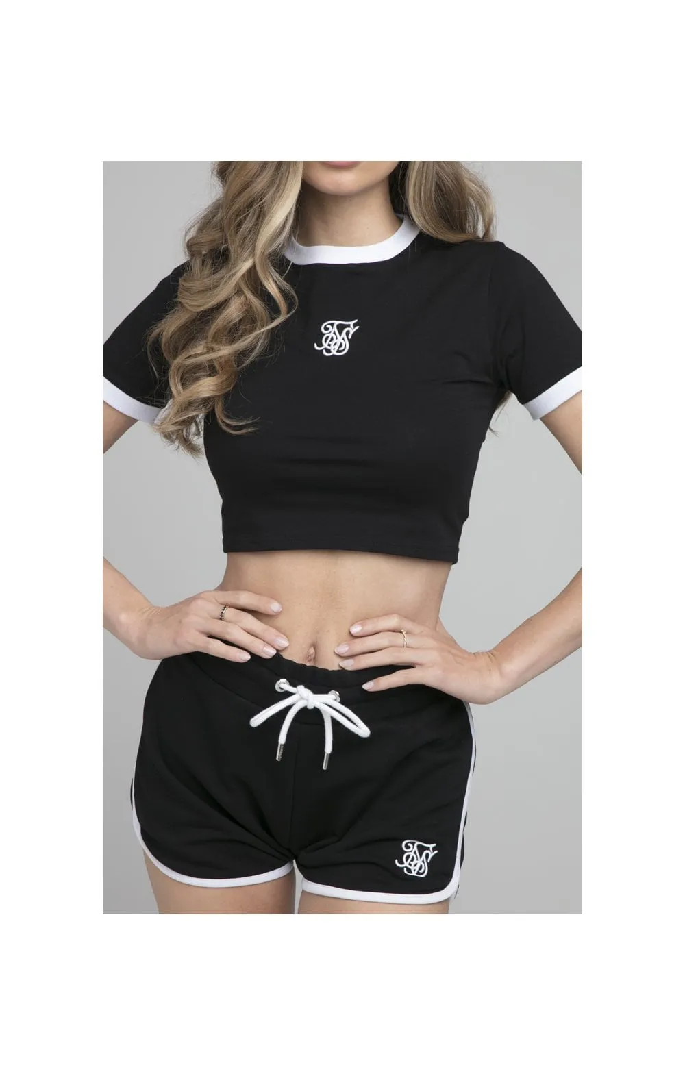 SikSilk Crop Ringer Tee - Black sold by Siksilk product image thumbnail 3