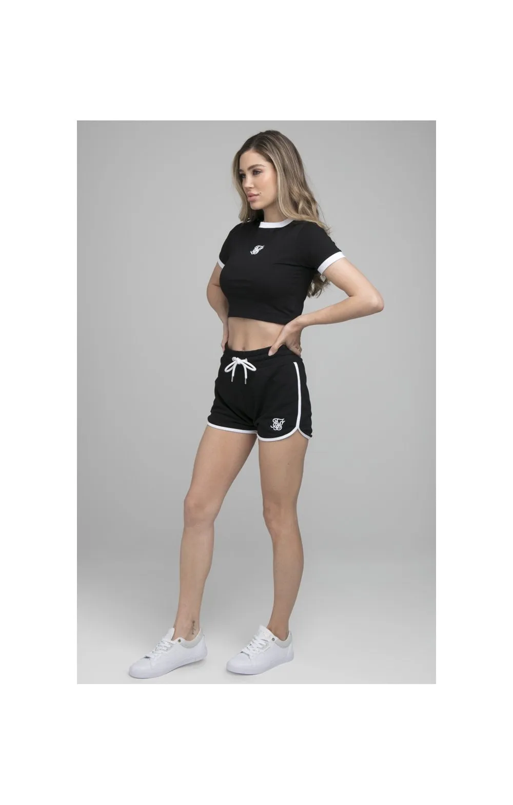 SikSilk Crop Ringer Tee - Black sold by Siksilk product image thumbnail 4