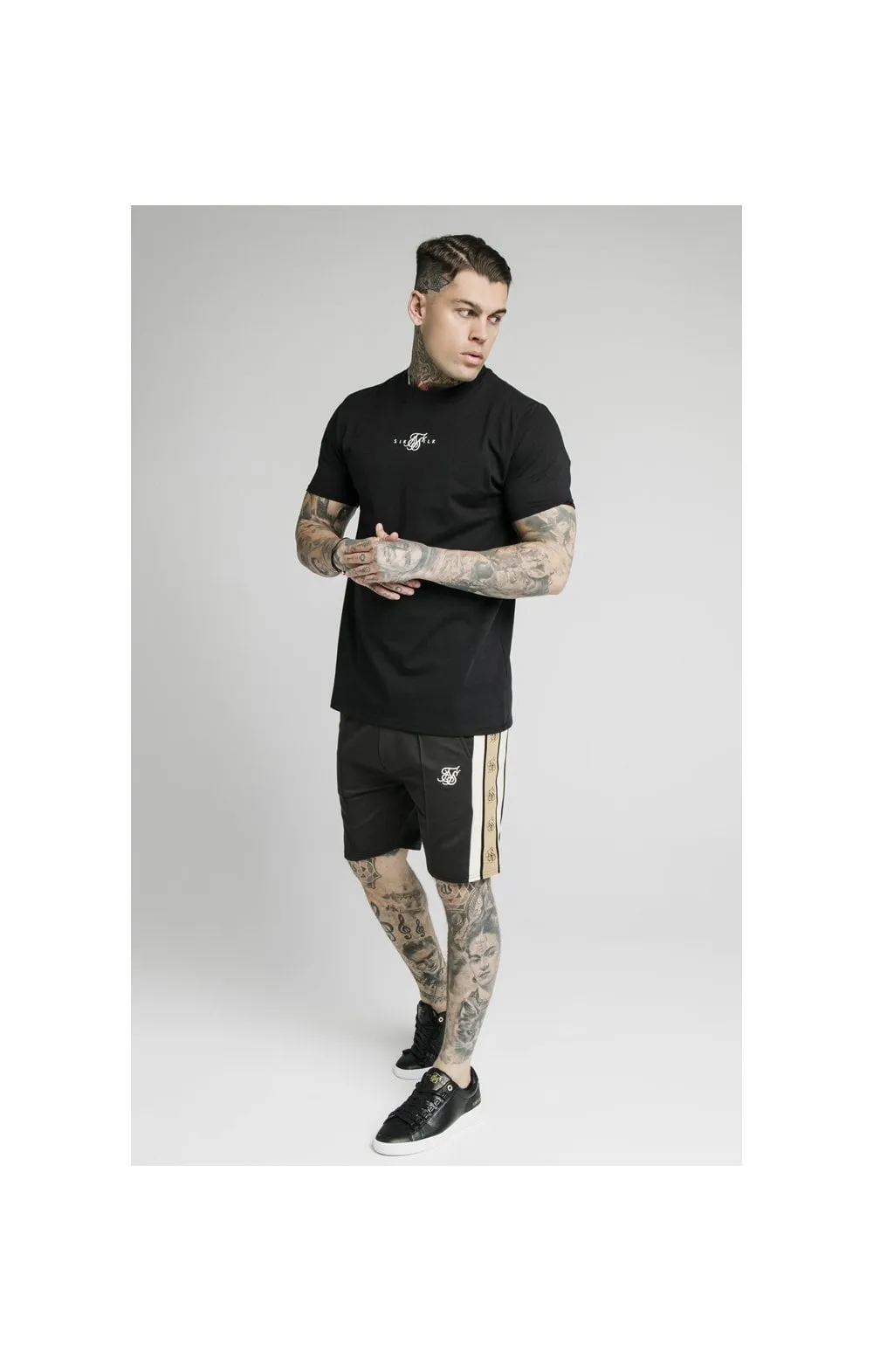 SikSilk Premium Tape Pleated Shorts - Anthracite sold by Siksilk product image thumbnail 5