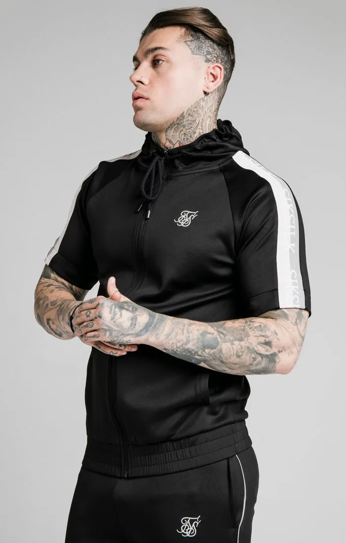 SikSilk Zip Through Hoodie Detachable Sleeves - Black sold by Siksilk