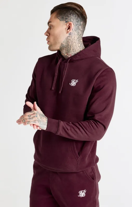 Burgundy Essential Overhead Hoodie sold by Siksilk
