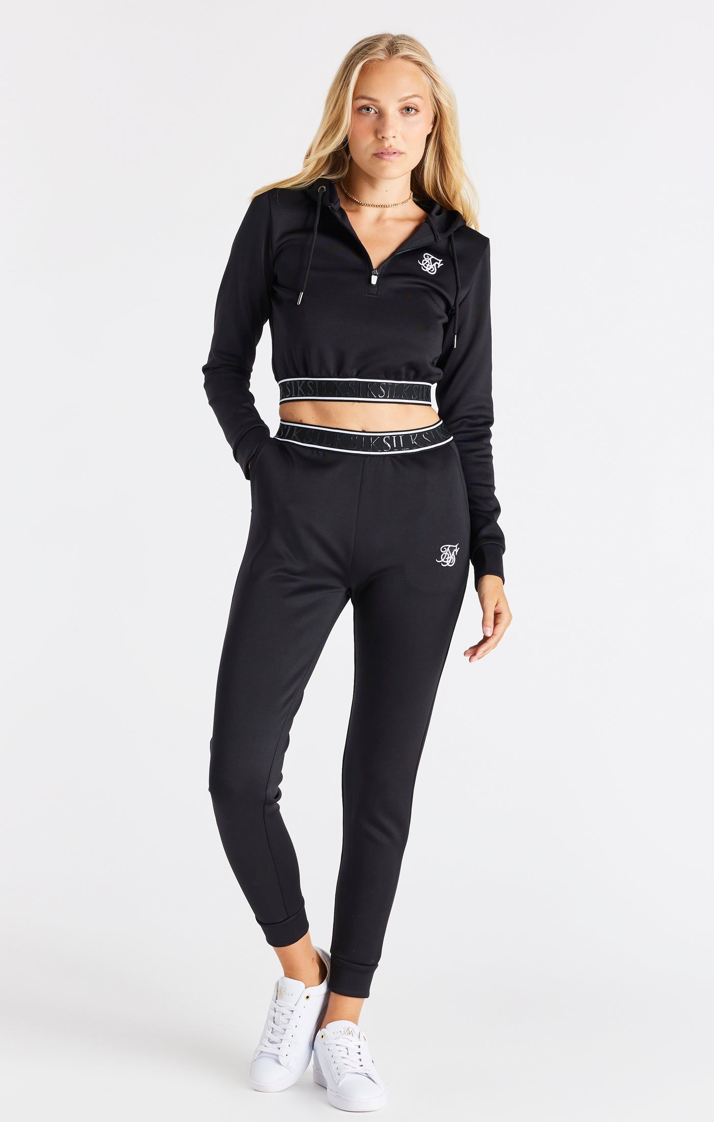 SikSilk Exhibit Luxe Tracksuit Bottoms - Black sold by Siksilk product image thumbnail 4