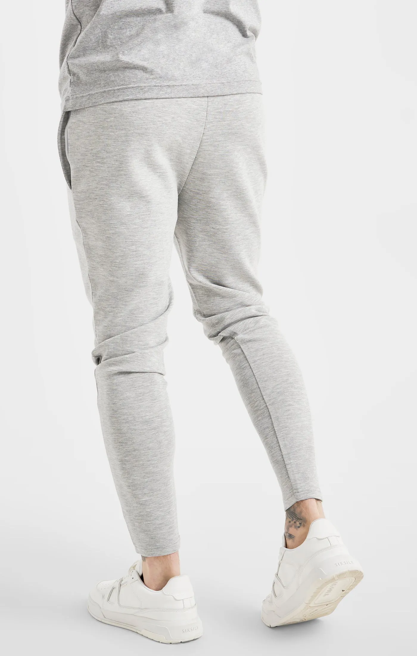 Grey Marl Sports Track Pant sold by Siksilk product image thumbnail 4