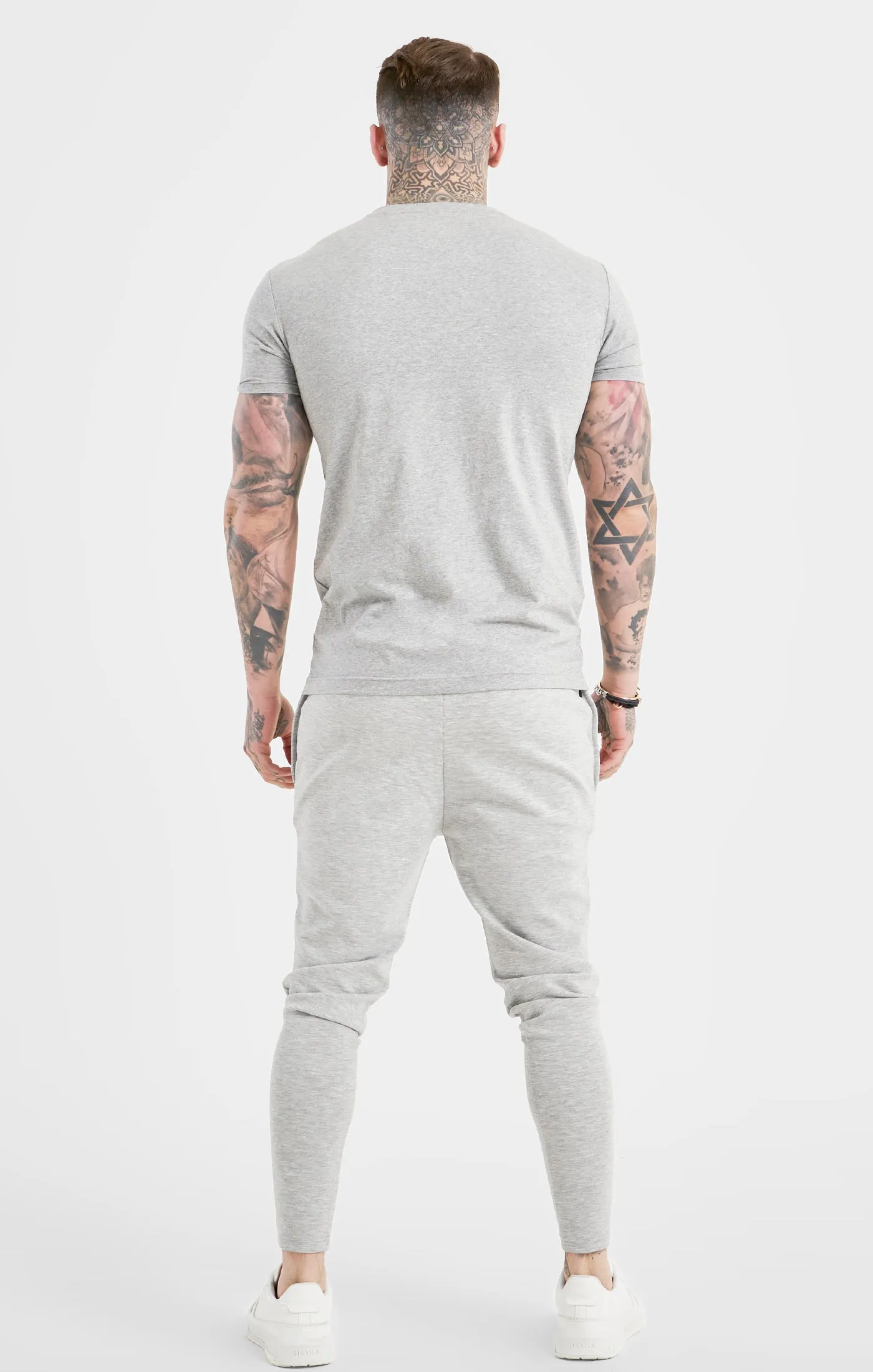 Grey Marl Sports Track Pant sold by Siksilk product image thumbnail 5