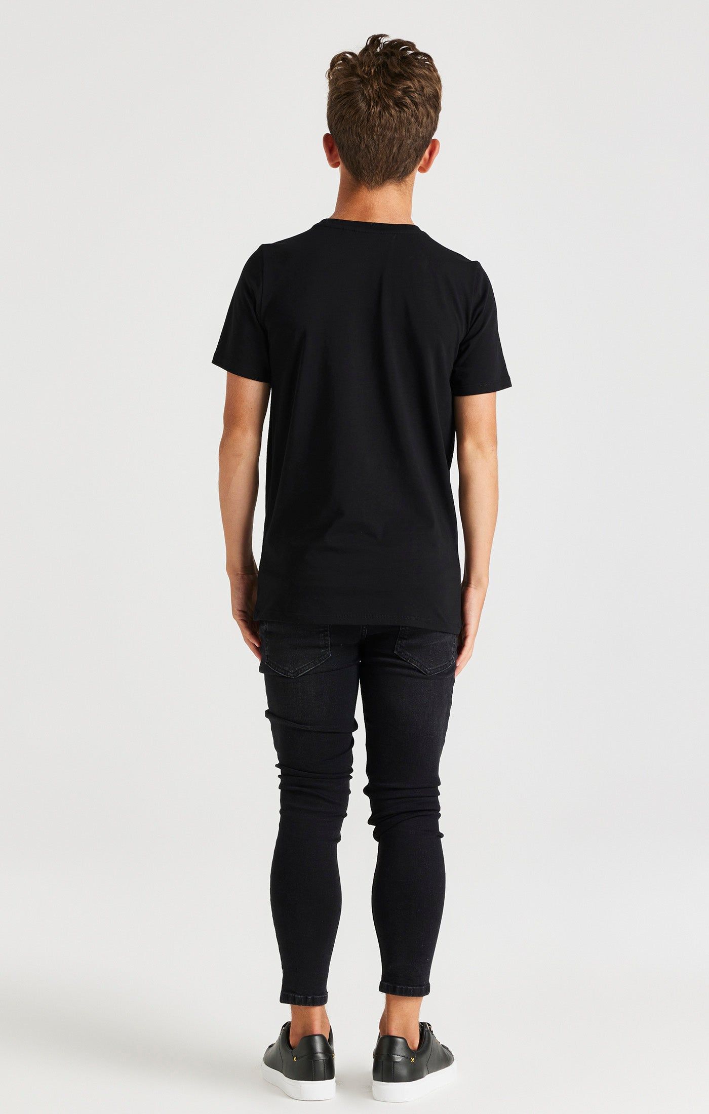 Boys Black Branded T-Shirt sold by Siksilk product image thumbnail 5