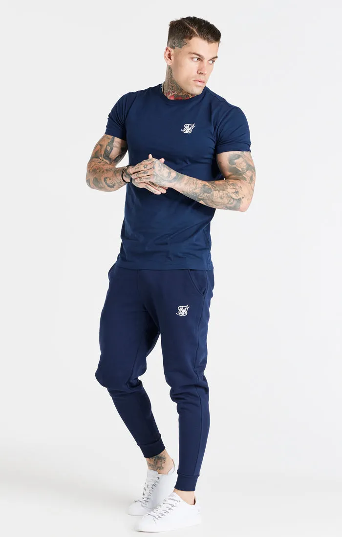 Navy Essential Muscle Fit T-Shirt sold by Siksilk product image thumbnail 4