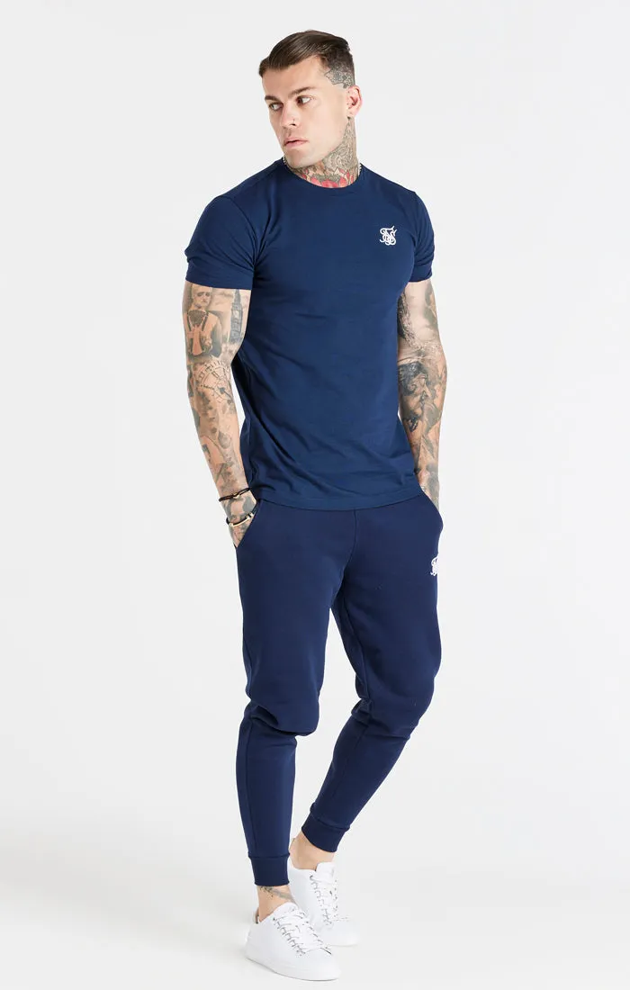 Navy Essential Muscle Fit T-Shirt sold by Siksilk product image thumbnail 3