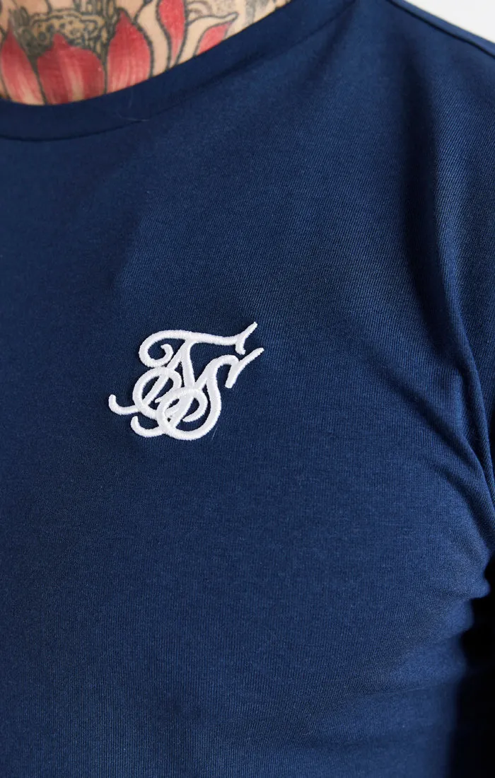 Navy Essential Muscle Fit T-Shirt sold by Siksilk product image thumbnail 2