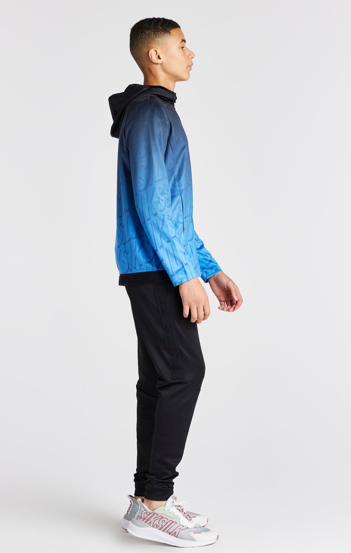 Boys Blue Fade Zip Thru Hoodie sold by Siksilk product image thumbnail 4