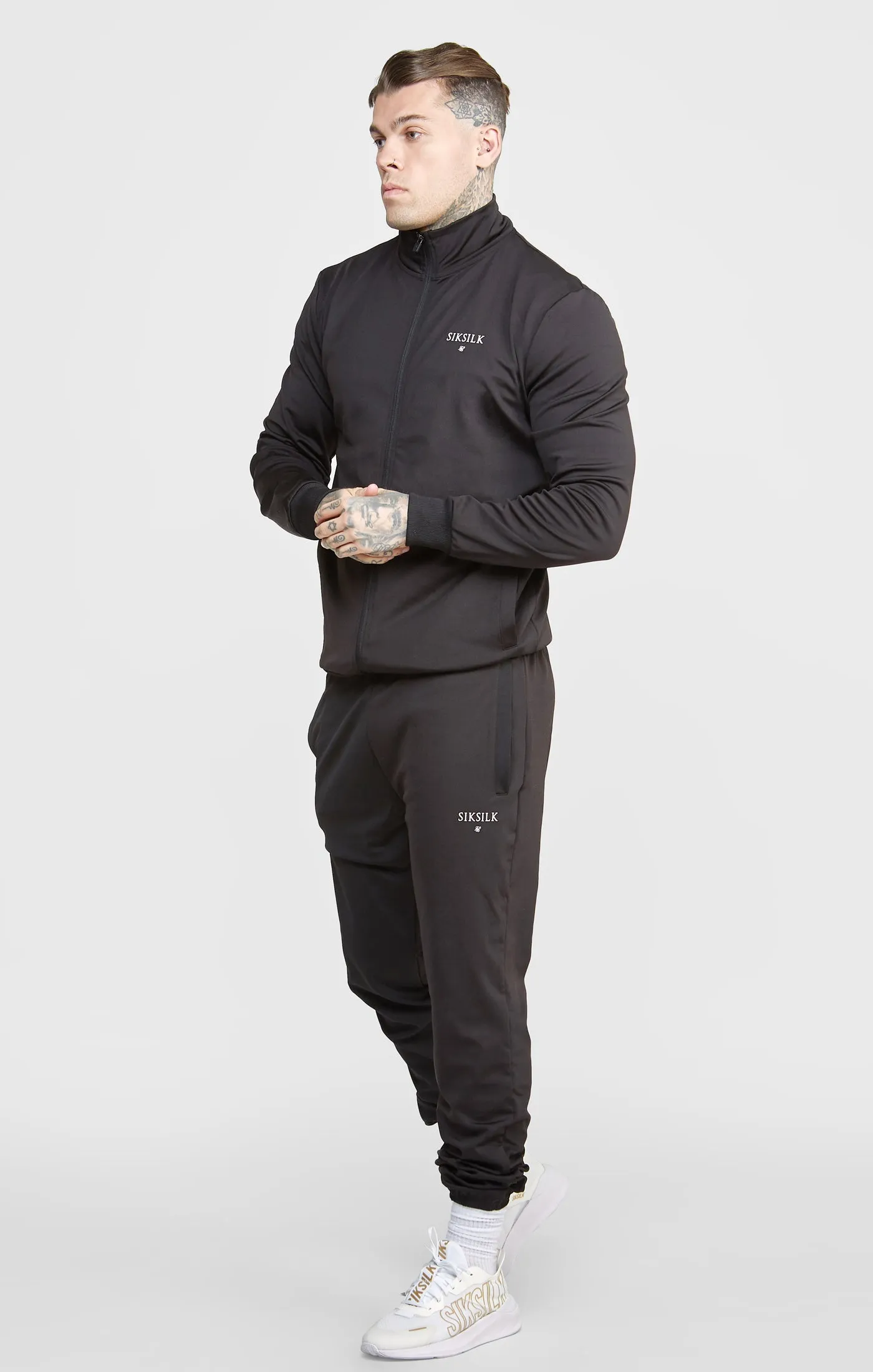 SikSilk Zonal Funnel Neck Zip Through - Black sold by Siksilk product image thumbnail 4
