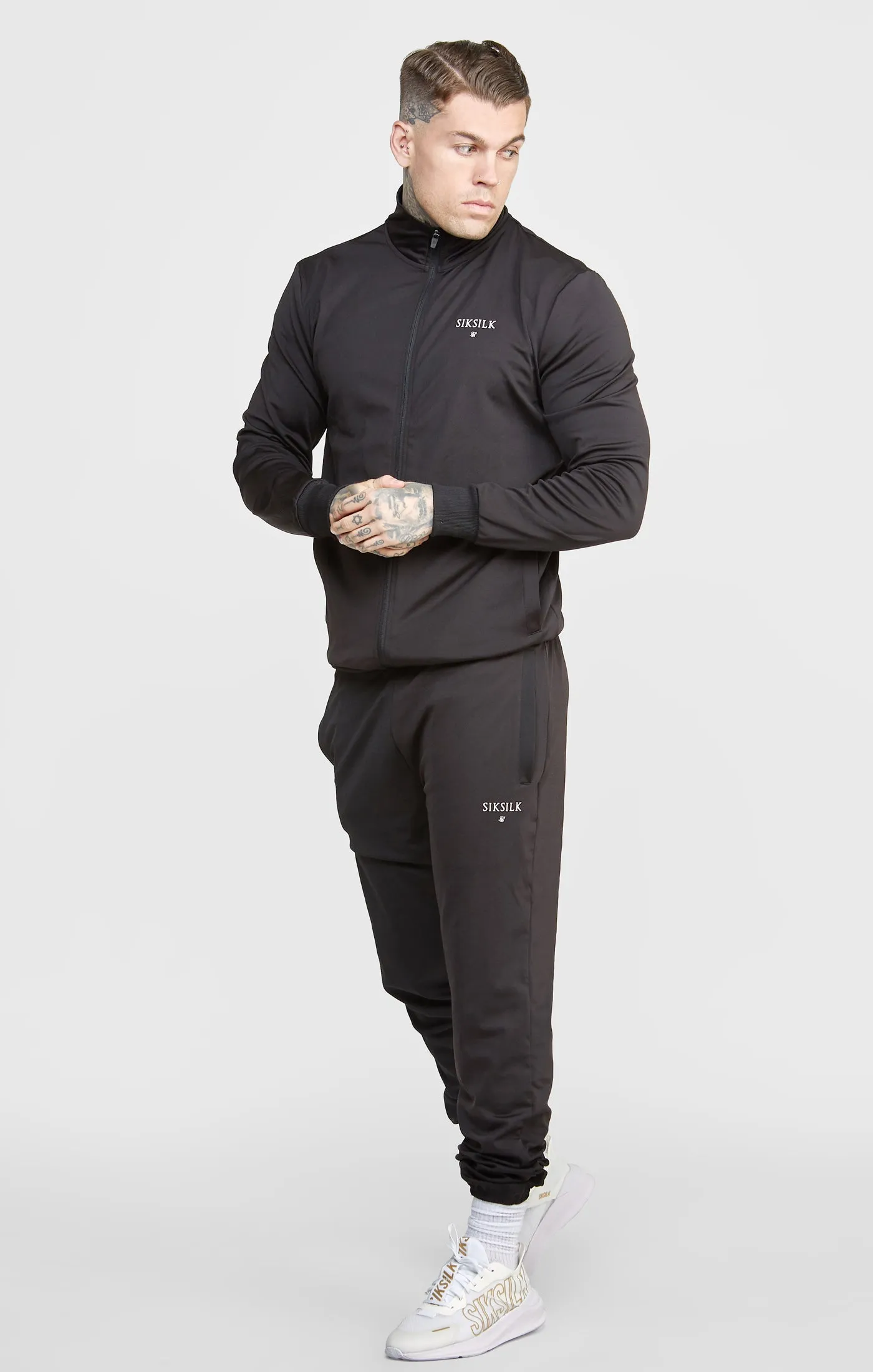 SikSilk Zonal Funnel Neck Zip Through - Black sold by Siksilk product image thumbnail 3