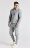 Grey Marl Waffle Zip Thru Hoodie sold by Siksilk