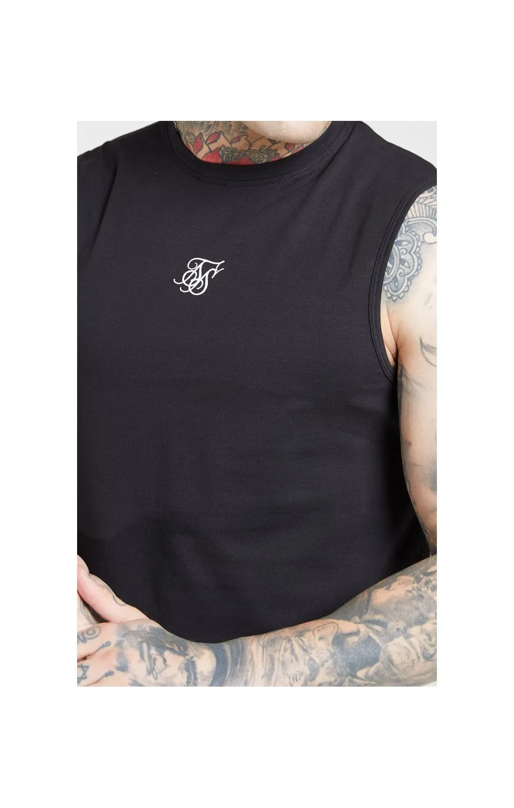 Grey And Black Lounge Vest sold by Siksilk product image thumbnail 2