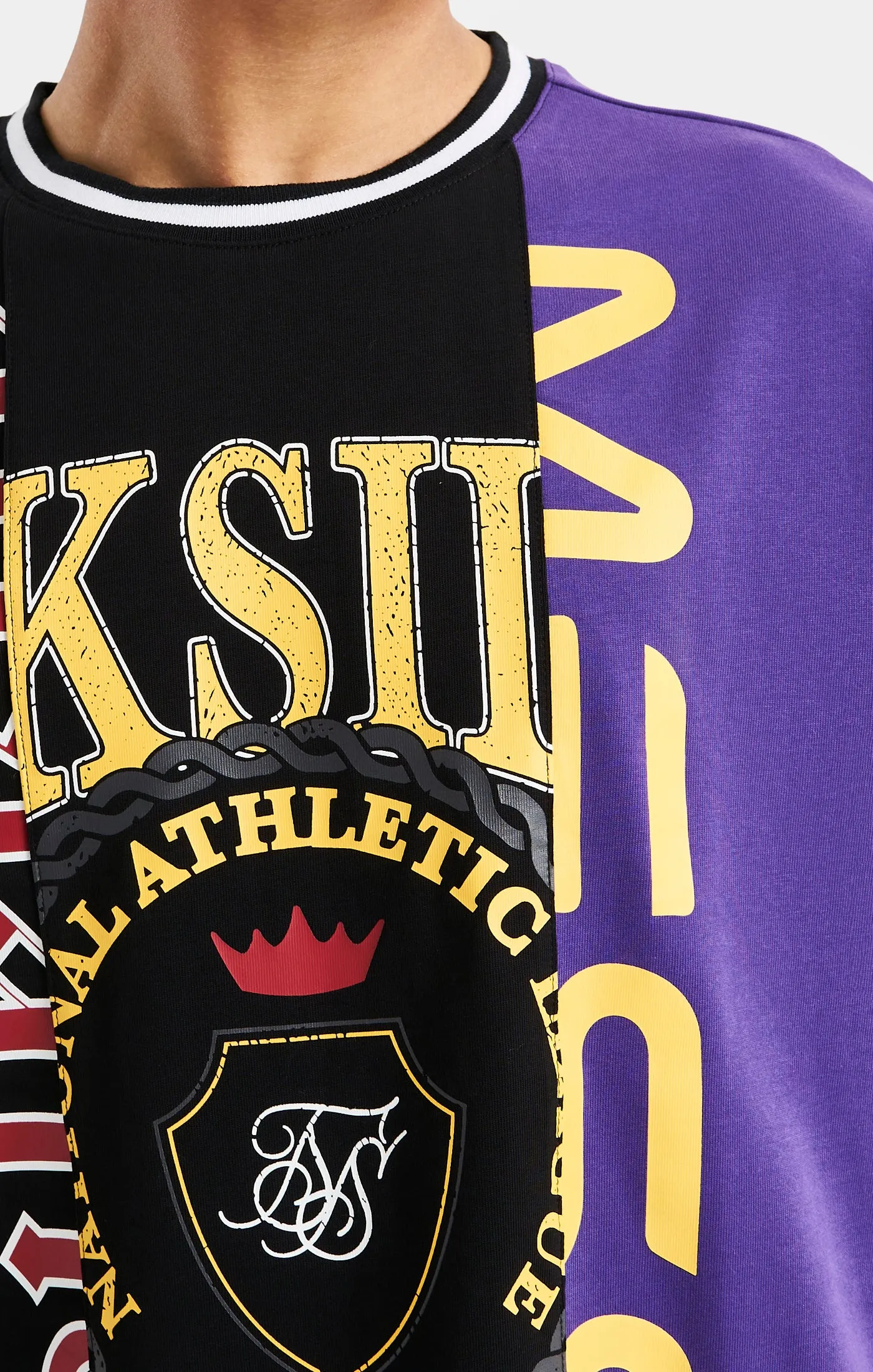 Messi x SikSilk Retro Oversized Tee - Black & Purple sold by Siksilk product image thumbnail 2