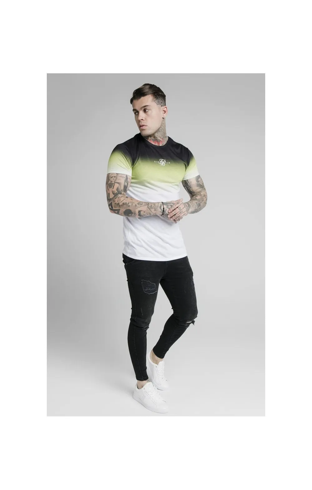 SikSilk High Fade Tee – Tri Neon sold by Siksilk product image thumbnail 3