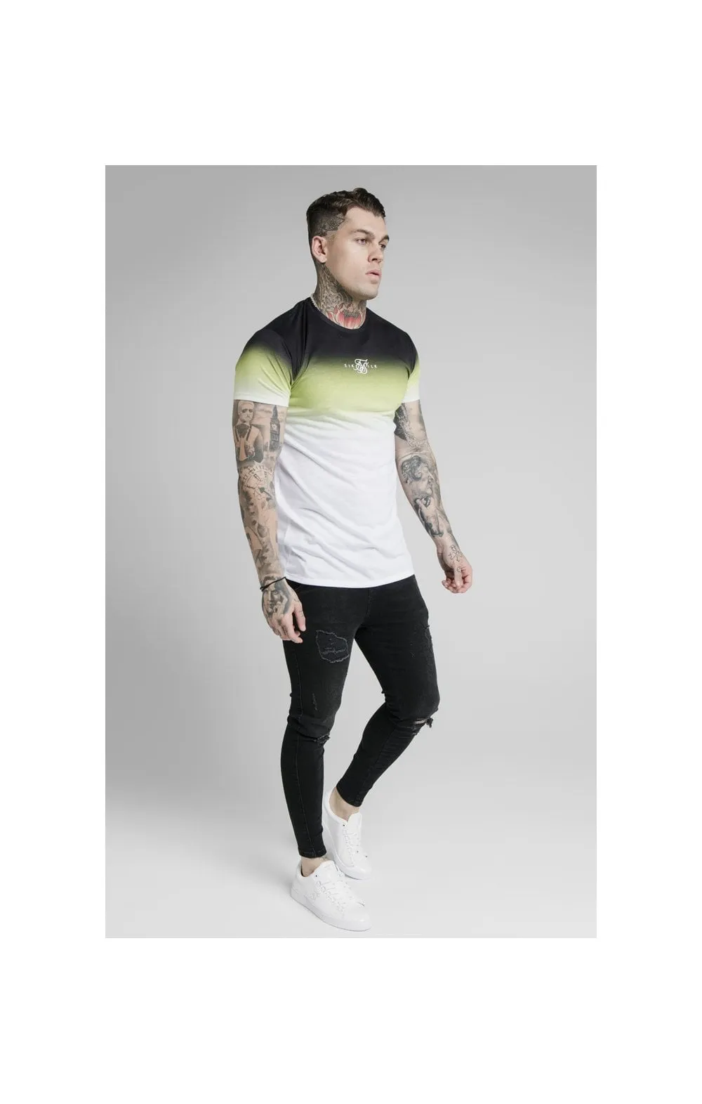 SikSilk High Fade Tee – Tri Neon sold by Siksilk product image thumbnail 5
