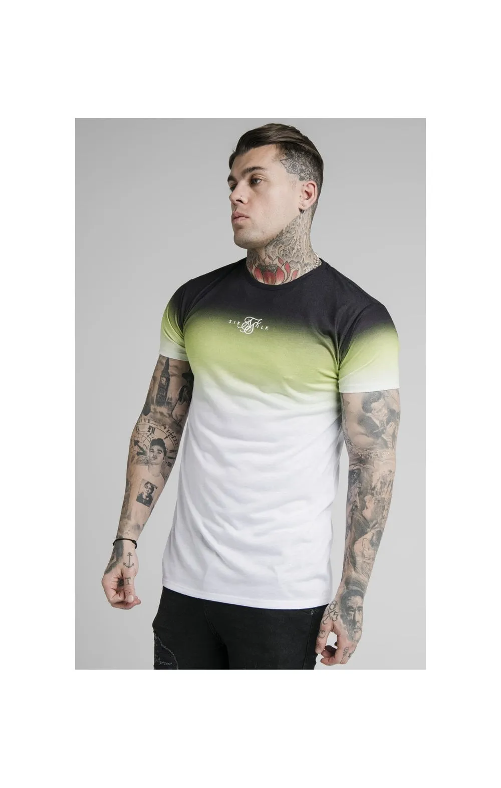 SikSilk High Fade Tee – Tri Neon sold by Siksilk product image thumbnail 2