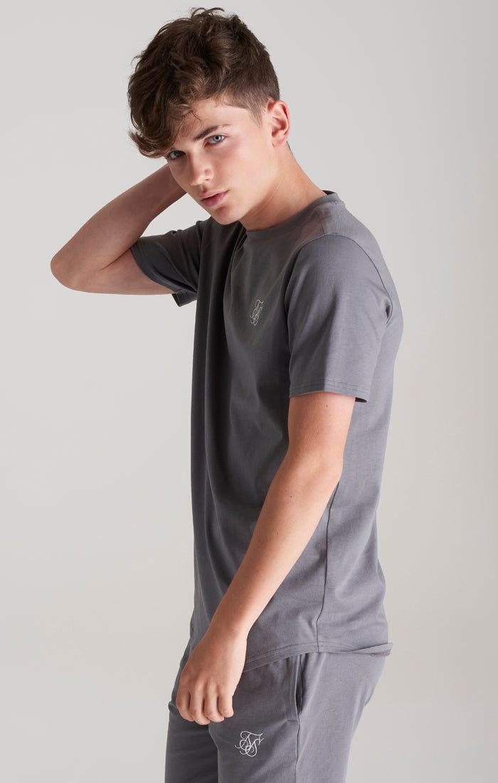 Boys Grey T-Shirt And Short Twin Set sold by Siksilk product image thumbnail 3