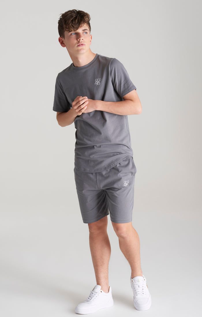 Boys Grey T-Shirt And Short Twin Set sold by Siksilk