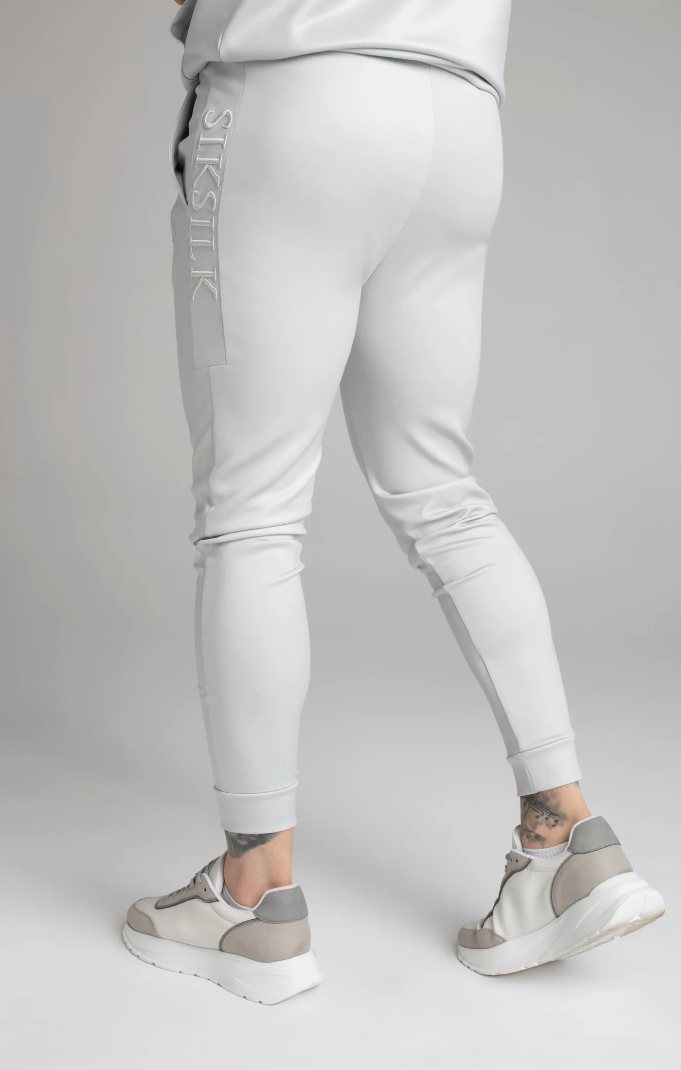 Grey Embroidered Panel Cuffed Pant sold by Siksilk product image thumbnail 4