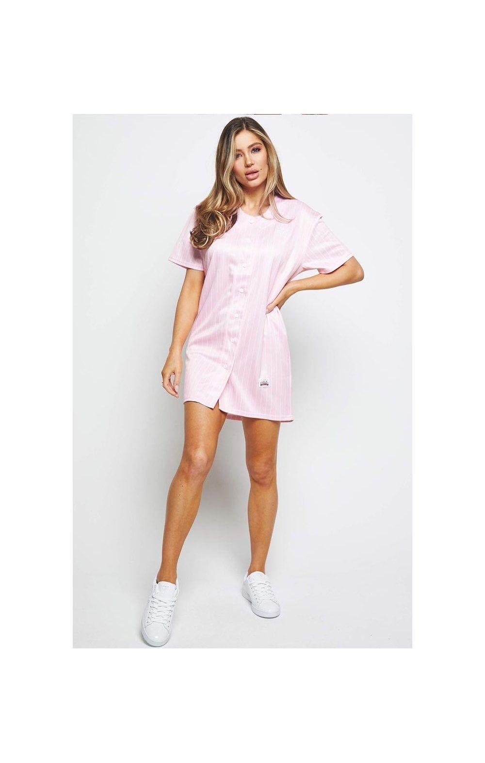 SikSilk Original Stripe Baseball Jersey – Pink sold by Siksilk product image thumbnail 4