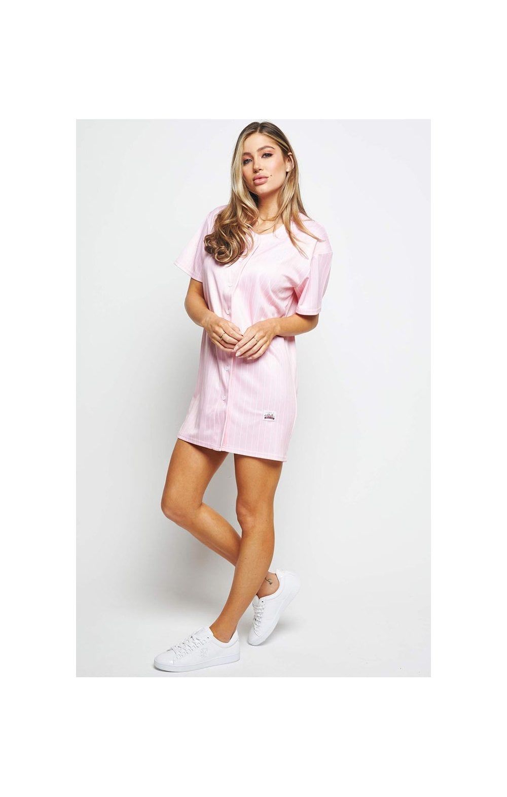 SikSilk Original Stripe Baseball Jersey – Pink sold by Siksilk product image thumbnail 3