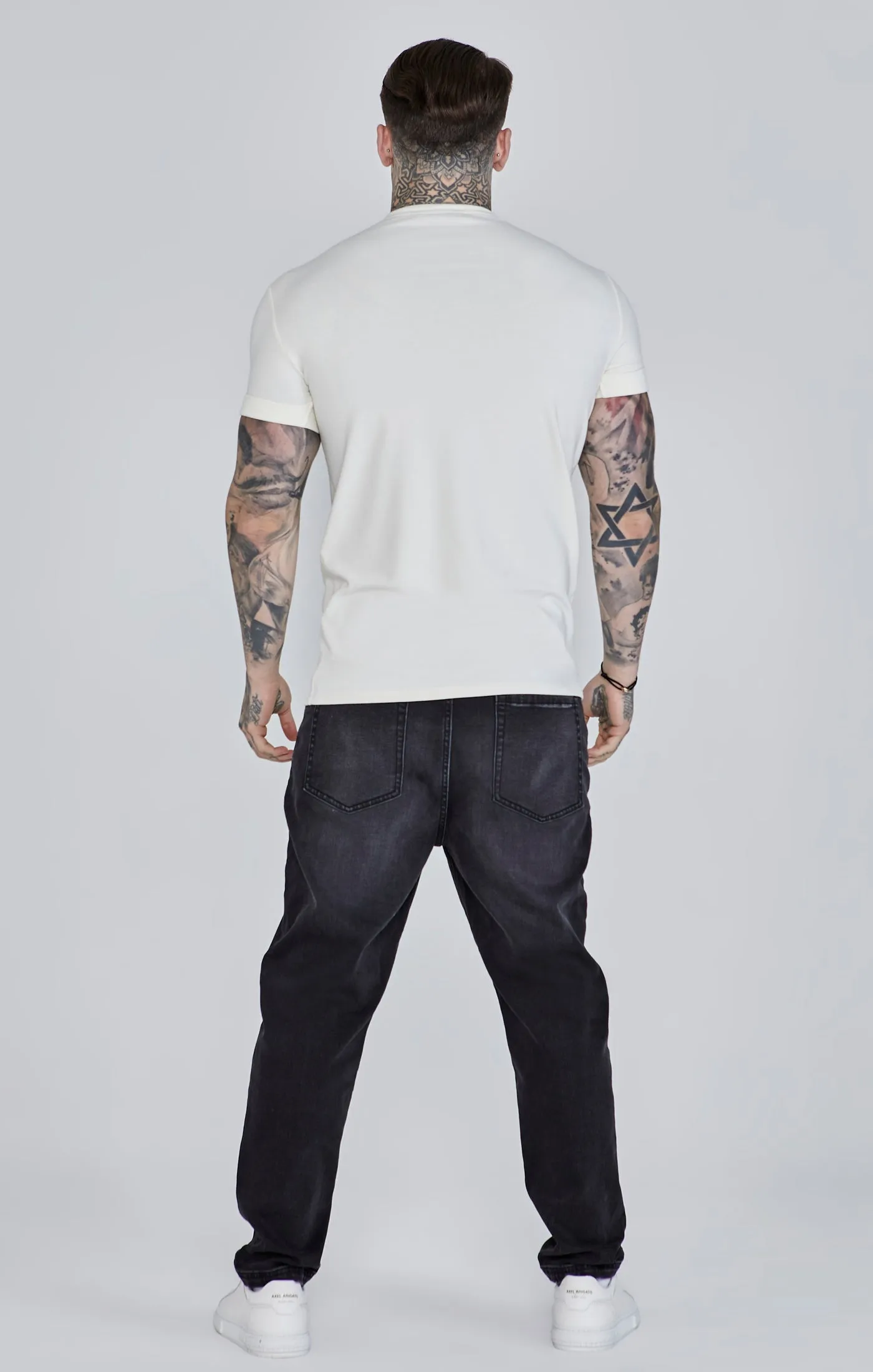Ecru Roll Sleeve T-Shirt sold by Siksilk product image thumbnail 5