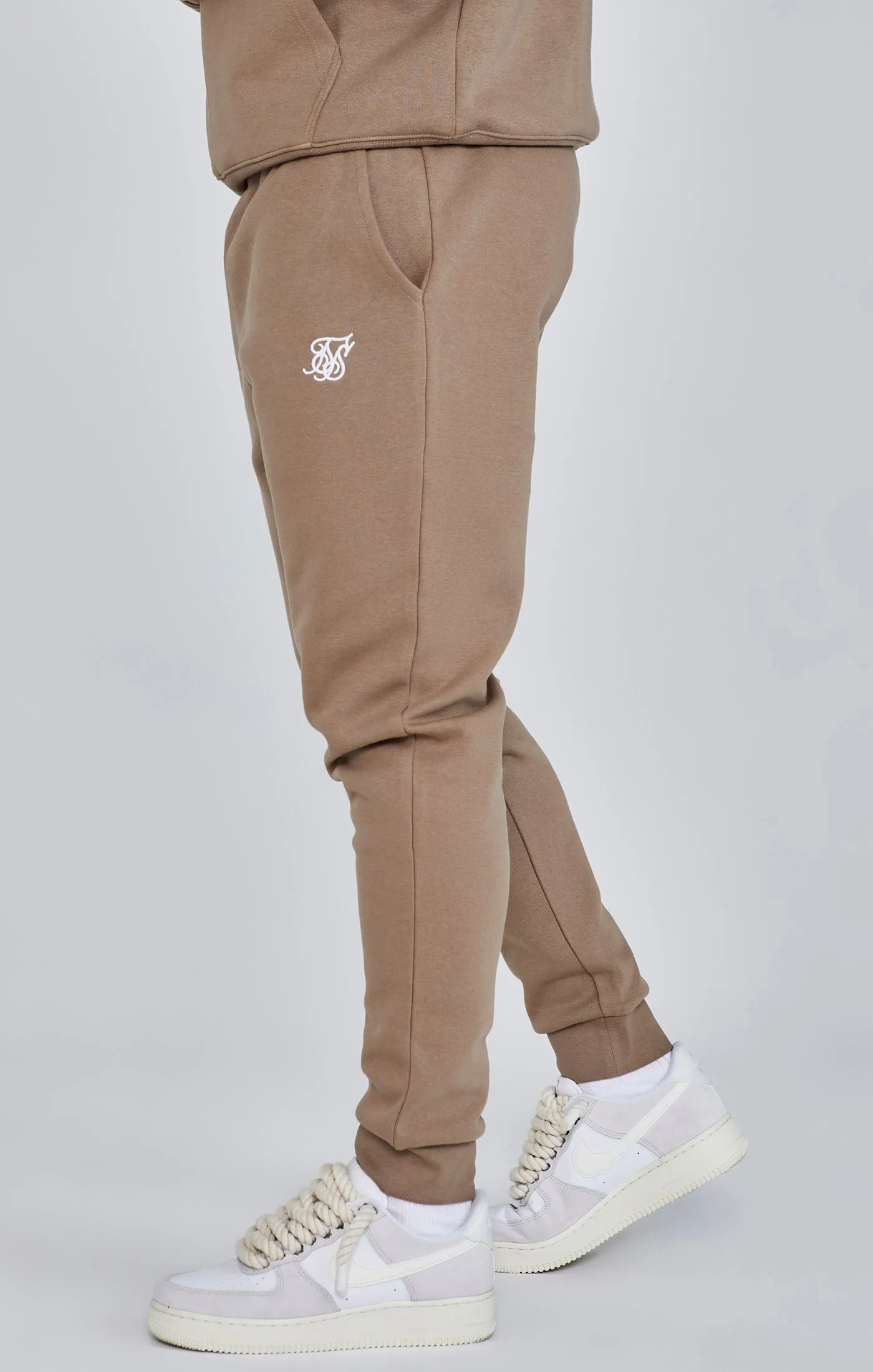Brown Essentials Joggers sold by Siksilk product image thumbnail 3
