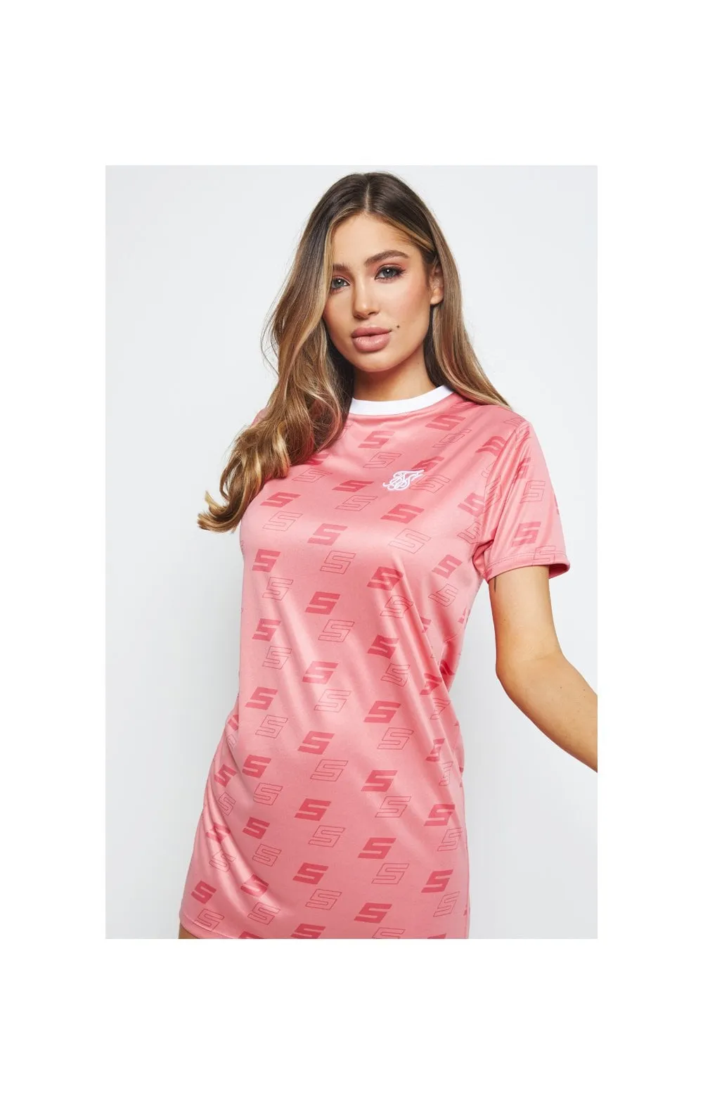 SikSilk Shadow Roma T-Shirt Dress - Pink sold by Siksilk product image thumbnail 2