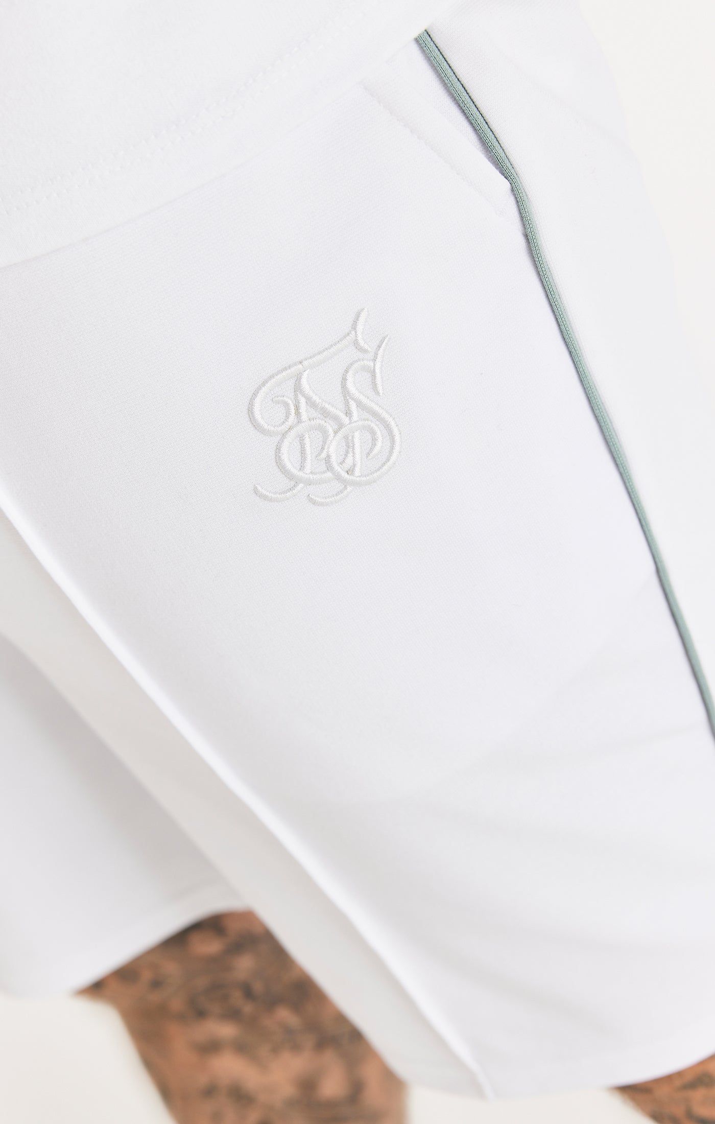 SikSilk Script Pleated Shorts - White sold by Siksilk product image thumbnail 2