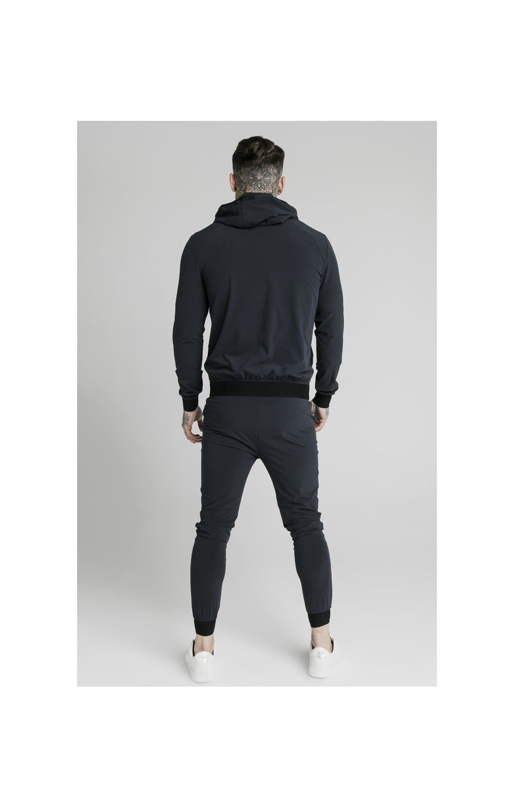 SikSilk Agility Poly Rib Zip Through Hoodie - Midnight Navy sold by Siksilk product image thumbnail 5