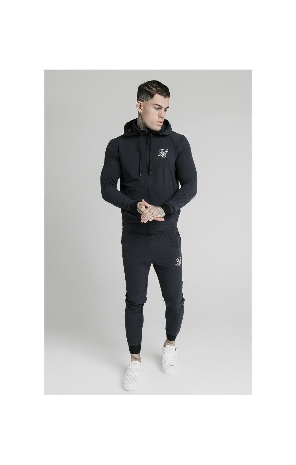 SikSilk Agility Poly Rib Zip Through Hoodie - Midnight Navy sold by Siksilk product image thumbnail 3