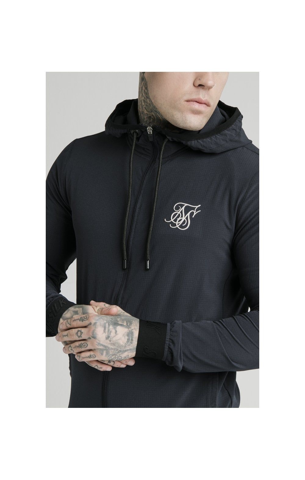 SikSilk Agility Poly Rib Zip Through Hoodie - Midnight Navy sold by Siksilk product image thumbnail 2
