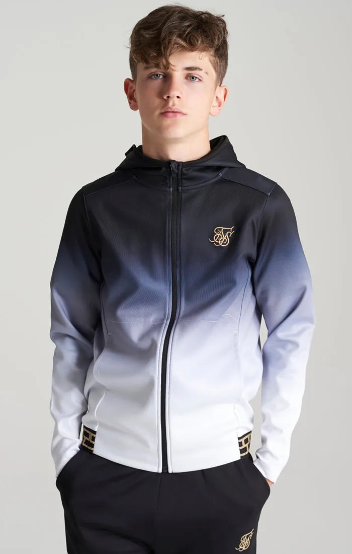 Boys Black Fade Taped Zip Thru Hoodie sold by Siksilk product image thumbnail 2