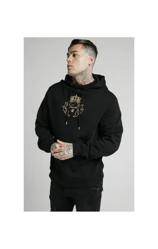 SikSilk Overhead Tape Hoodie - Black & Gold sold by Siksilk