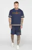 Navy Embroidery Relaxed Fit T-Shirt sold by Siksilk