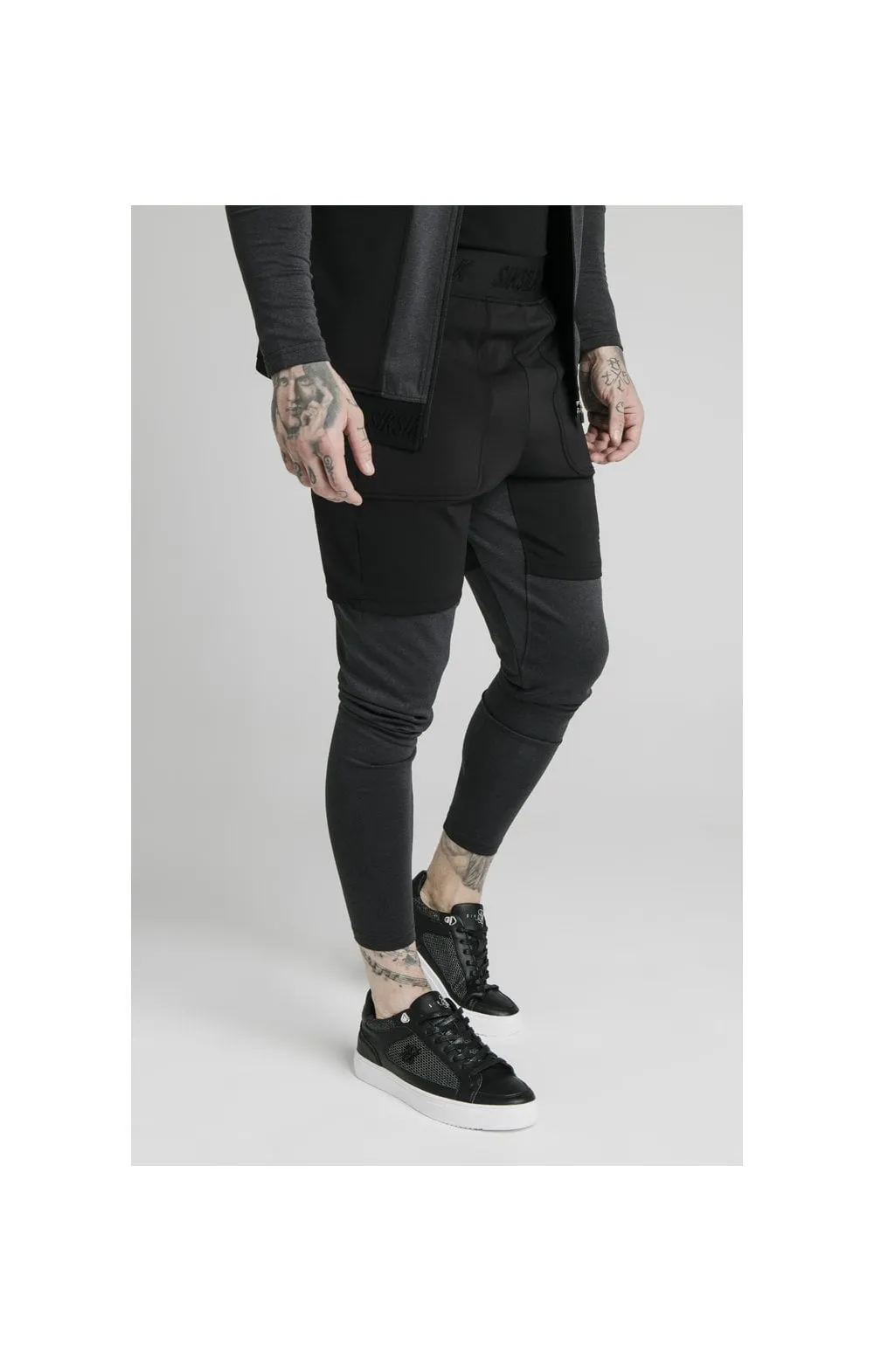 SikSilk Advanced Tech Track Pants - Black sold by Siksilk