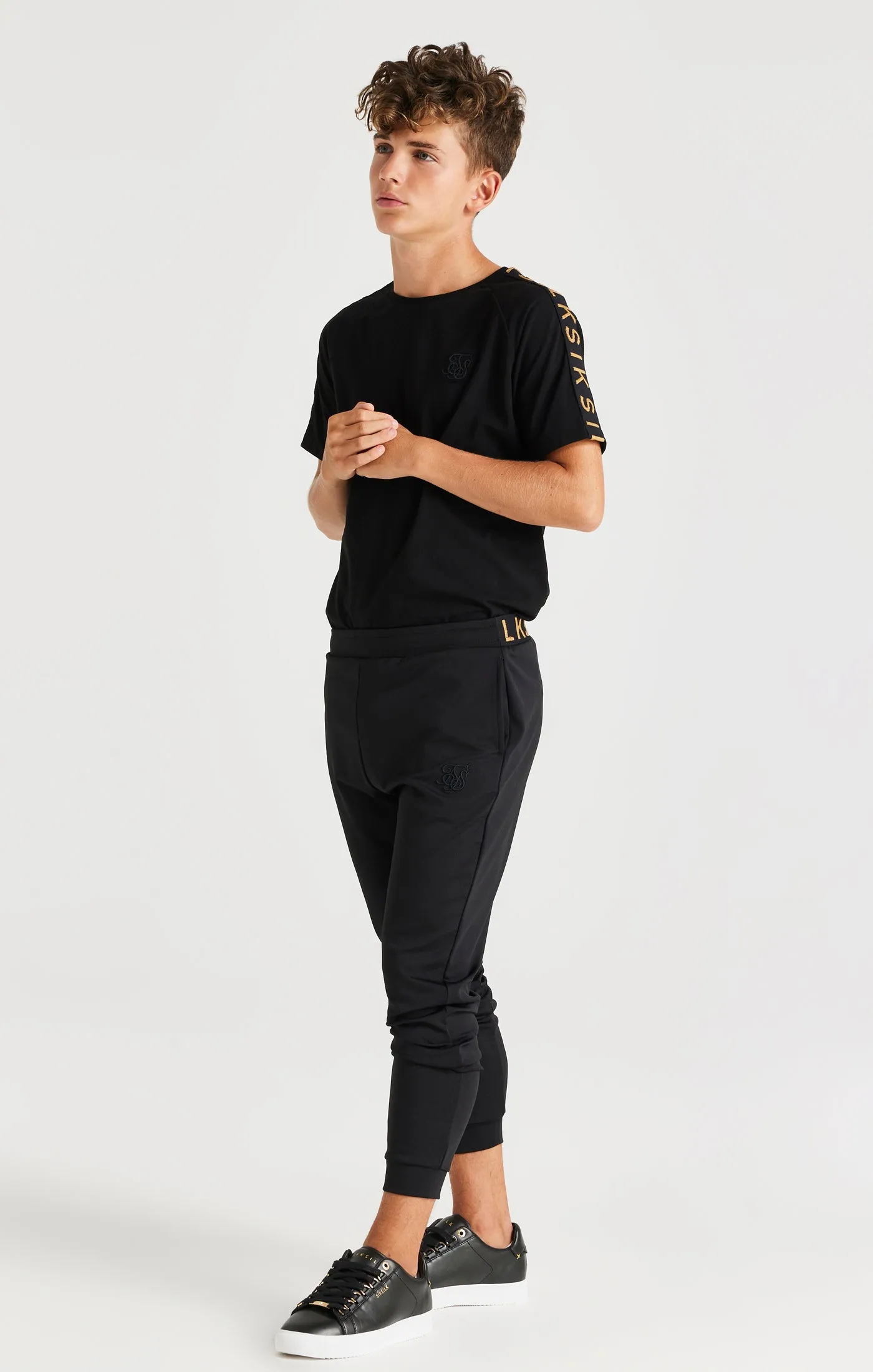 SikSilk Taped Joggers - Black sold by Siksilk product image thumbnail 3