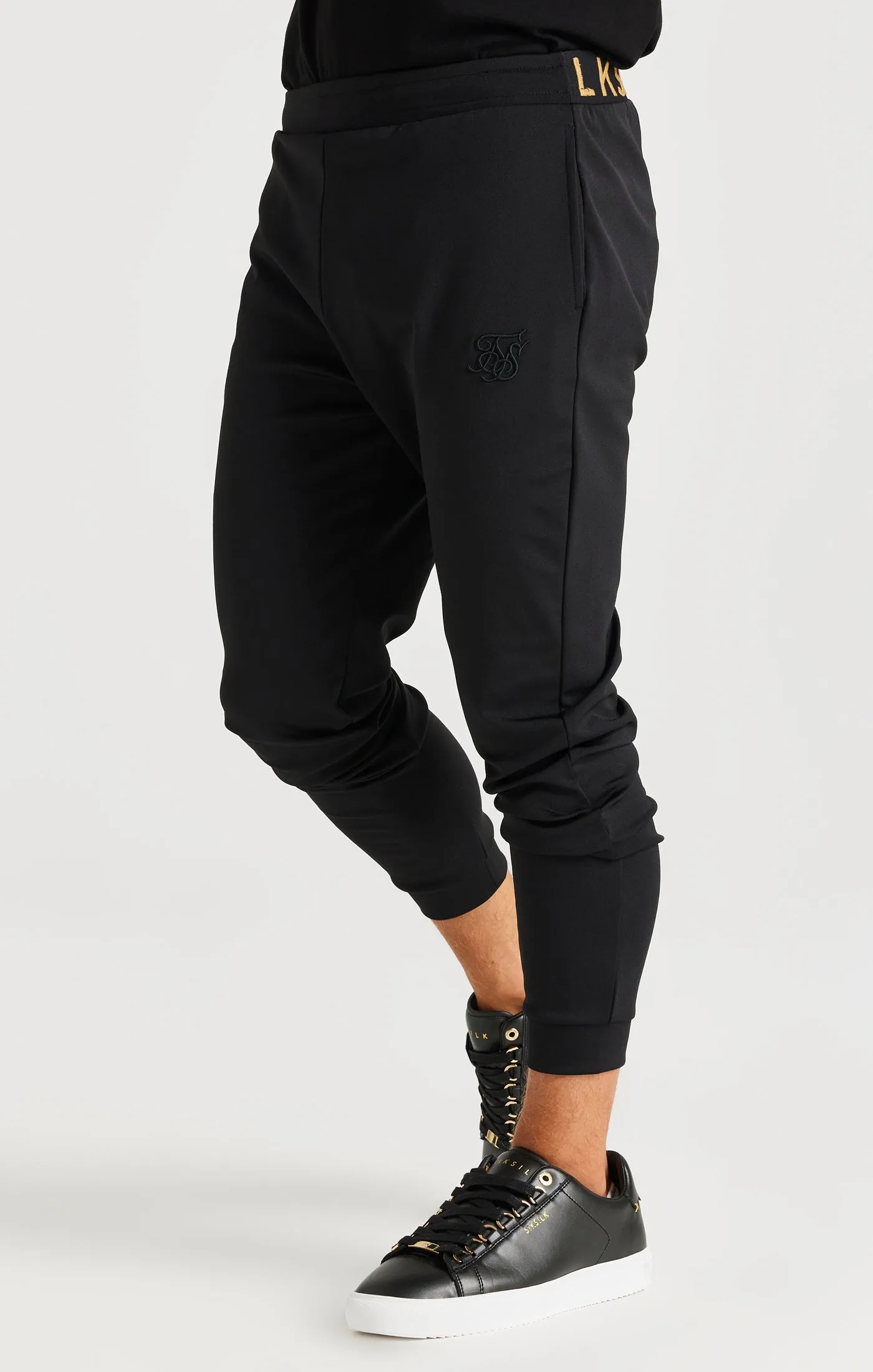SikSilk Taped Joggers - Black sold by Siksilk