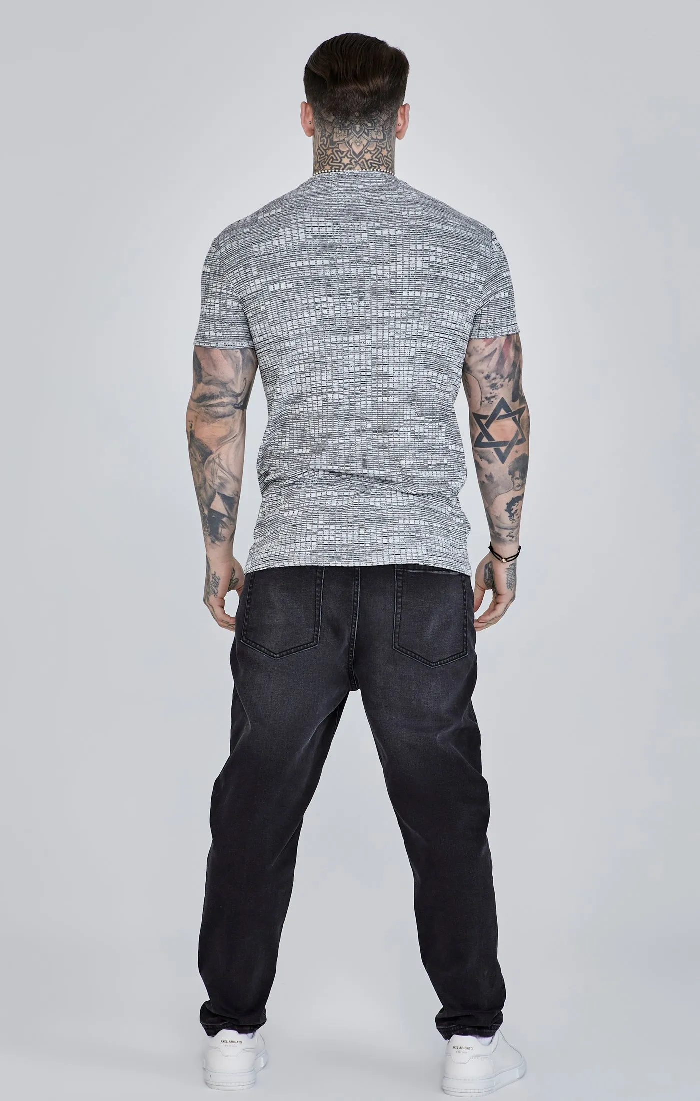 Grey Rib Knit T-Shirt sold by Siksilk product image thumbnail 5