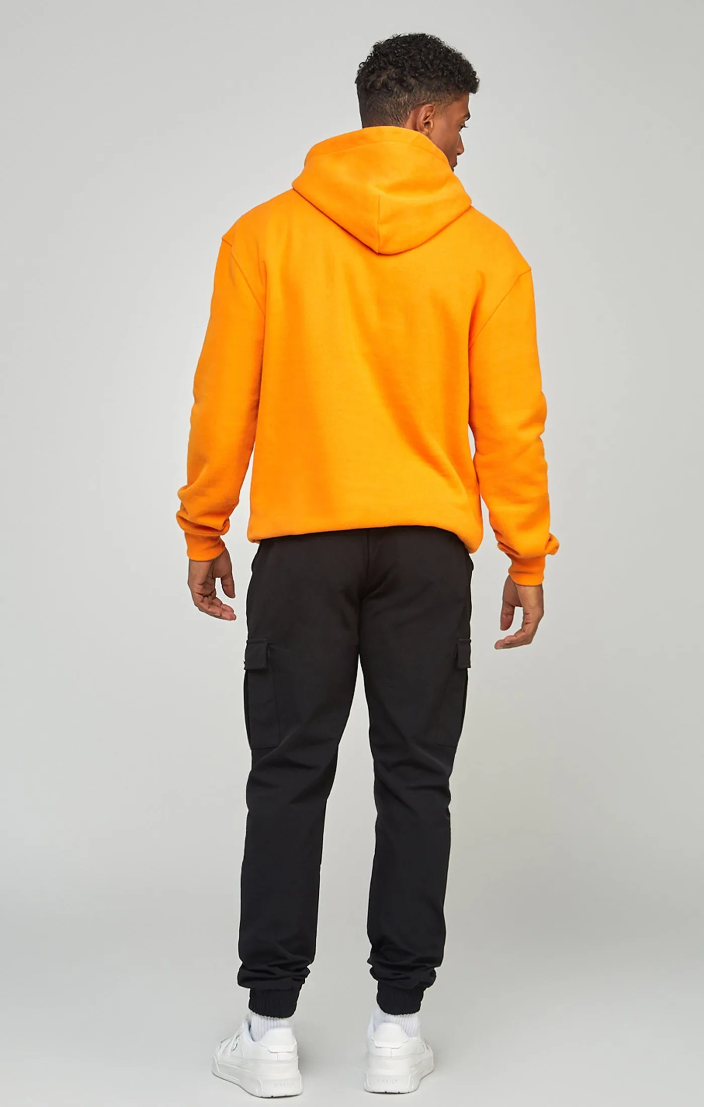 Orange Applique Logo Relaxed Fit Overhead Hoodie sold by Siksilk product image thumbnail 5