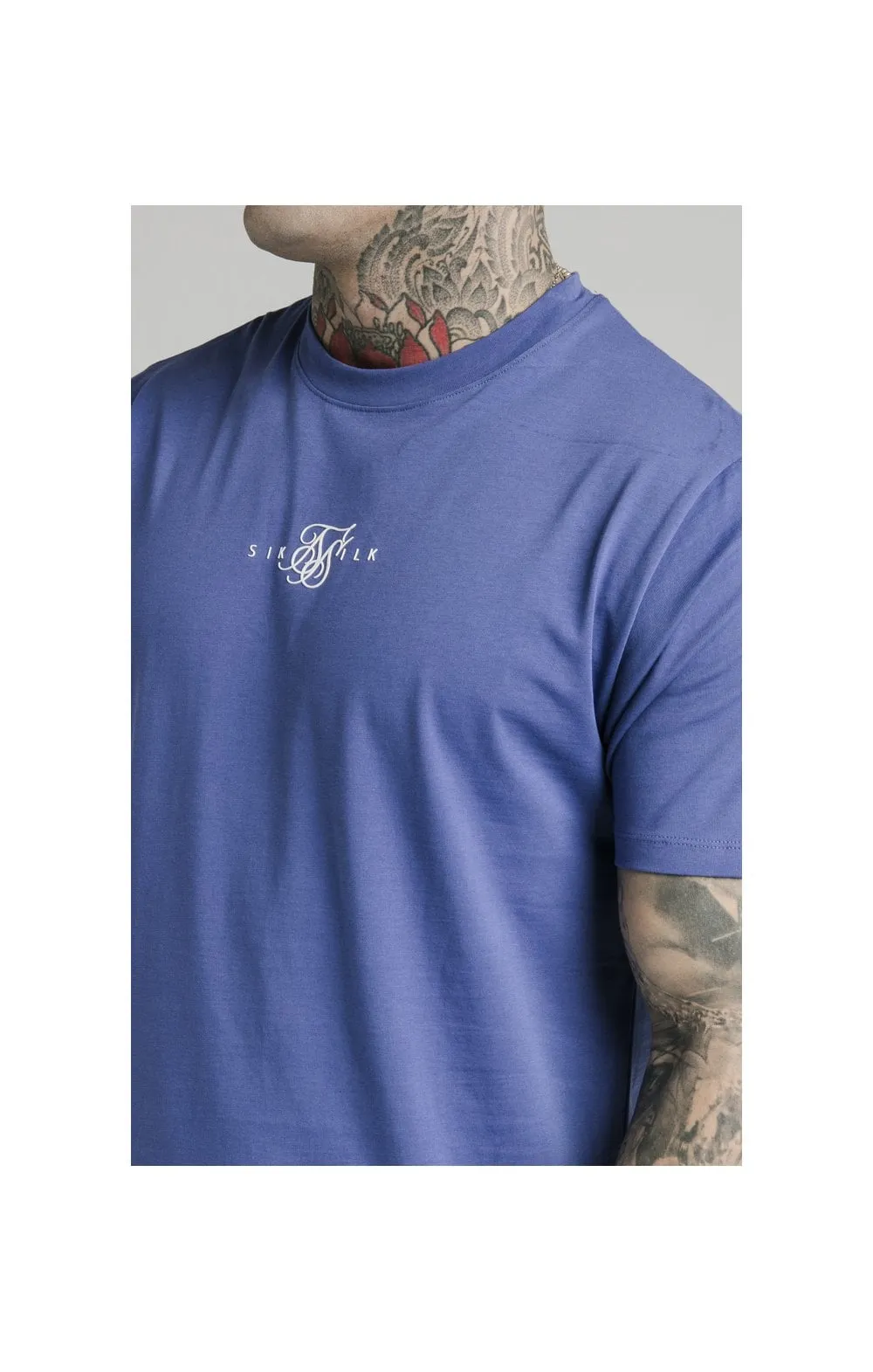 SikSilk S/S Square Hem Tee – Blue sold by Siksilk product image thumbnail 2
