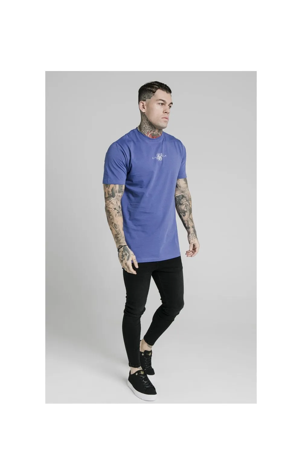 SikSilk S/S Square Hem Tee – Blue sold by Siksilk product image thumbnail 3