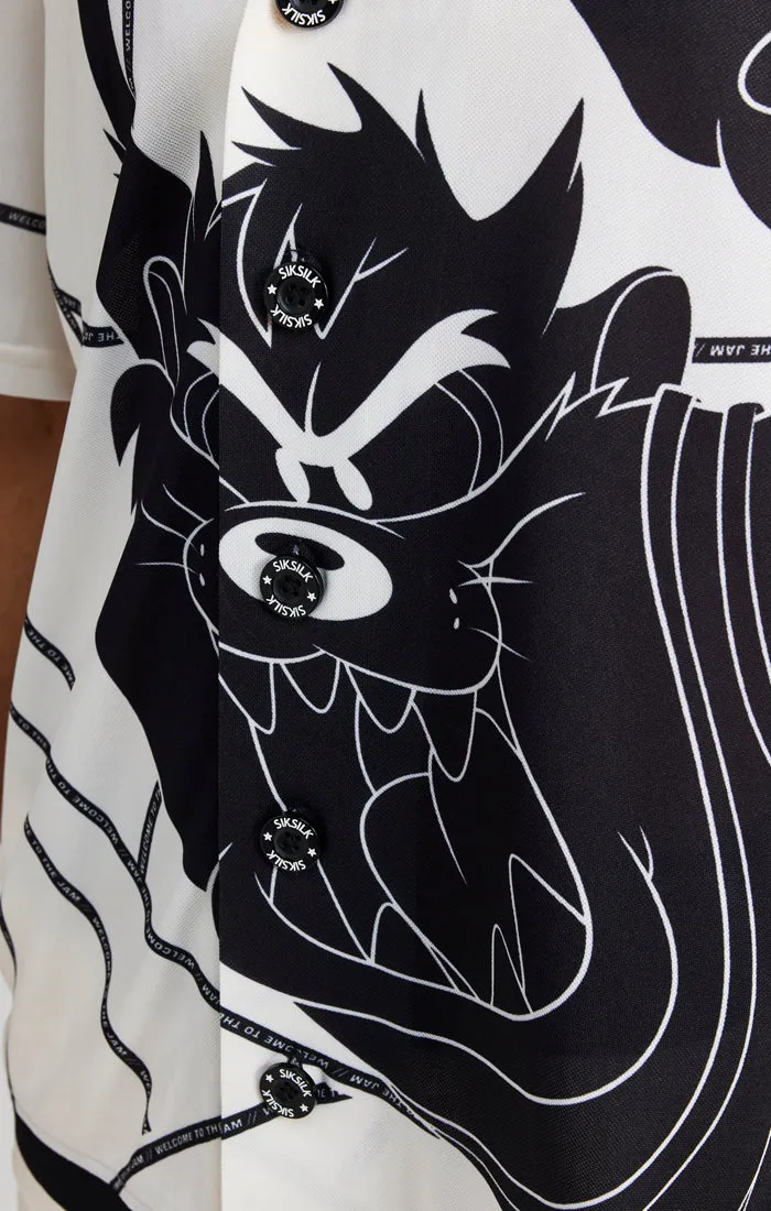 Ecru Space Jam x SikSilk Basketball Shirt sold by Siksilk product image thumbnail 5