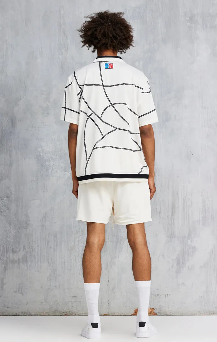 Ecru Space Jam x SikSilk Basketball Shirt sold by Siksilk product image thumbnail 3